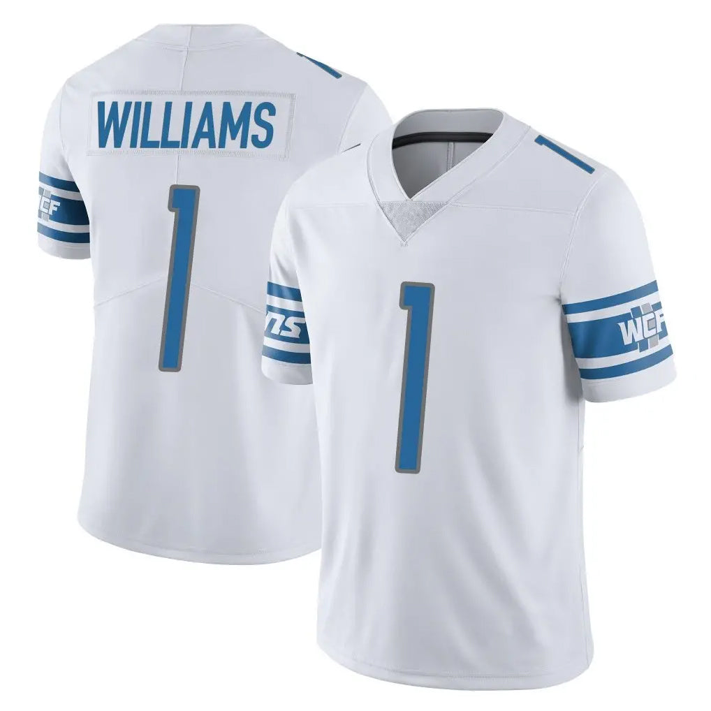 Fenge D.Lions #1 Jameson Williams Player White Limited Vapor Untouchable Home Game Stitched Jerseys