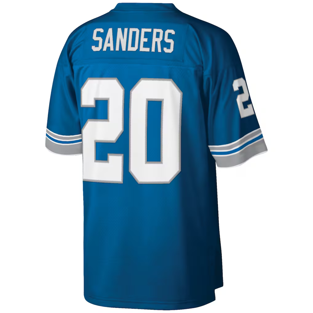 Fenge D.Lions #20 Barry Sanders Mitchell & Ness Blue Big & Tall 1996 Retired Player Replica Stitched Jerseys
