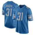 Fenge D.Lions #31 Kerby Joseph Player Blue Home Game Stitched Jerseys