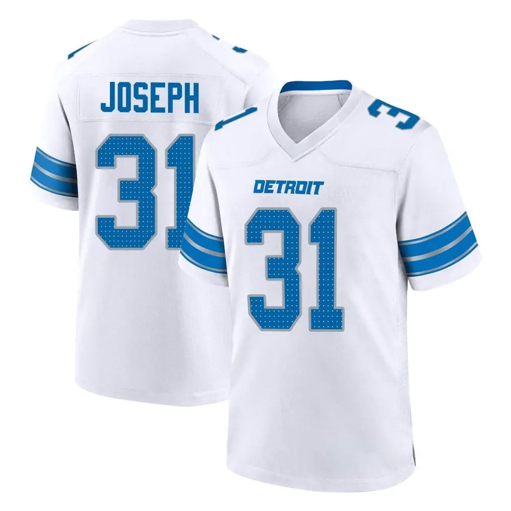 Fenge D.Lions #31 Kerby Joseph Player White Alternate Home Game Stitched Jerseys