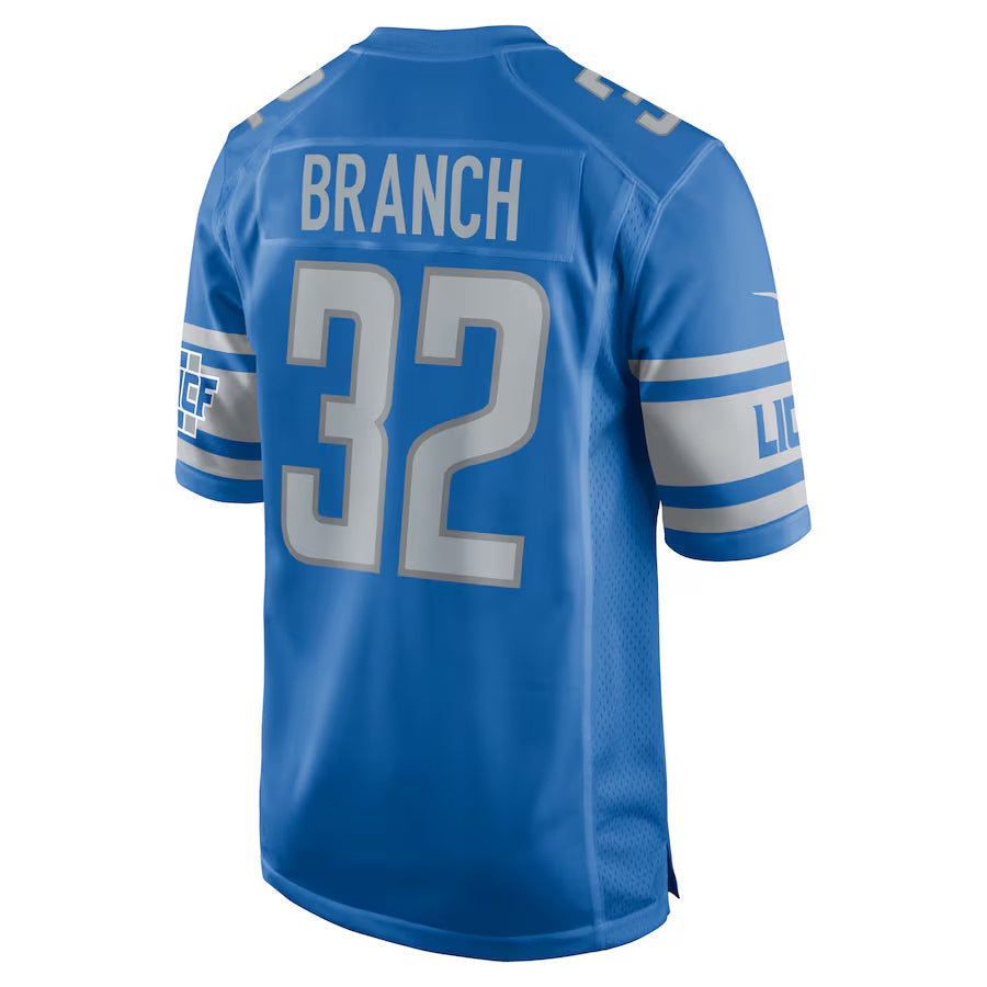 Fenge D.Lions #32 Brian Branch Player Blue Replica Game Stitched Jerseys