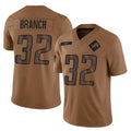 Fenge D.Lions #32 Brian Branch Player Brown Salute To Service Limited Stitched Jerseys