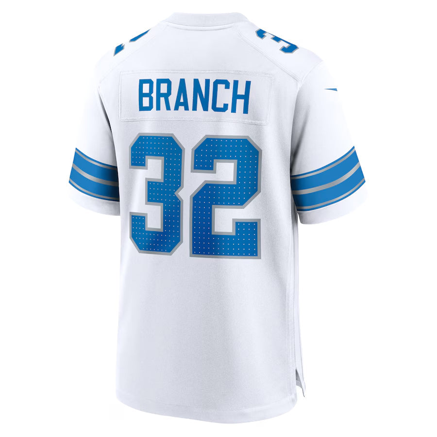 Fenge D.Lions #32 Brian Branch Player White Home Game Stitched Jerseys