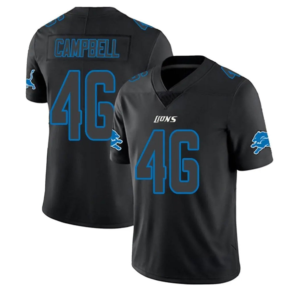 Fenge D.Lions #46 Jack Campbell Player Black Impact Limited Home Game Stitched Jerseys