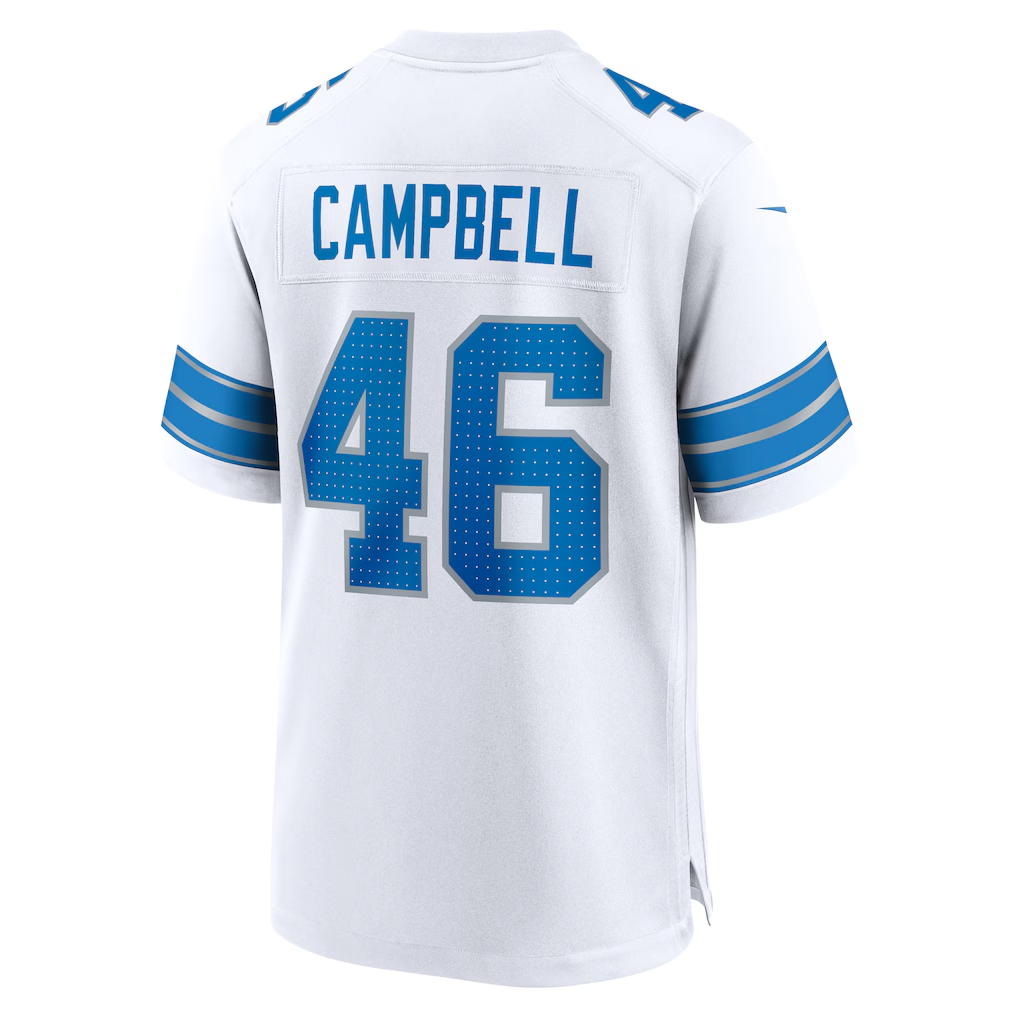 Fenge D.Lions #46 Jack Campbell White White Game Stitched Jerseys