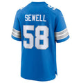 Fenge D.Lions #58 Penei Sewell Blue Game Jersey American Stitched Jerseys