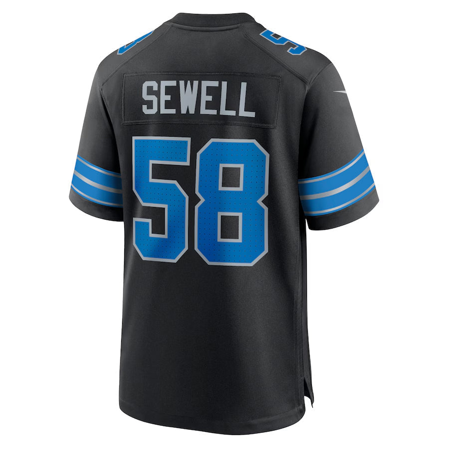 Fenge D.Lions #58 Penei Sewell Player Black Home Game Stitched Jerseys