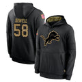 Fenge D.Lions #58 Penei Sewell Player Black Salute to Service Hoodies Limited Game Stitched Jerseys
