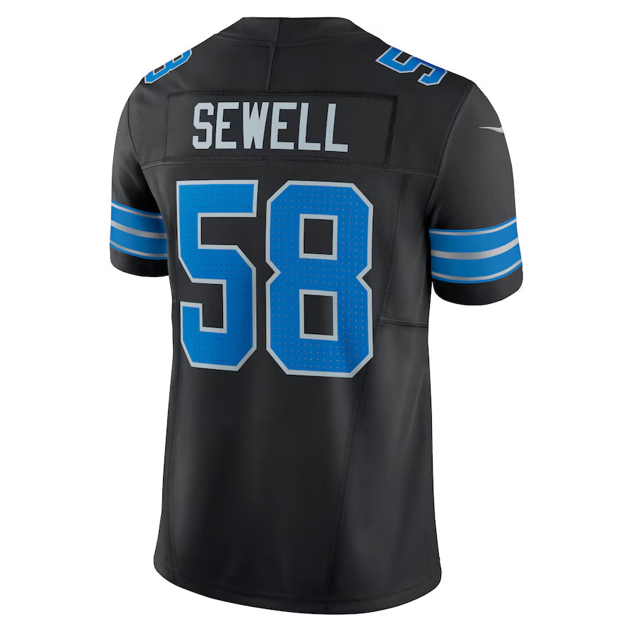 Fenge D.Lions #58 Penei Sewell Player Black Vapor F.U.S.E. Limited Game Stitched Jerseys