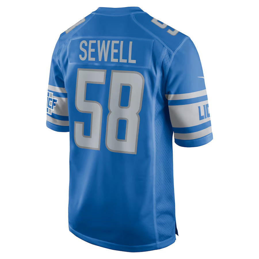 Fenge D.Lions #58 Penei Sewell Player Blue Game Stitched Jerseys