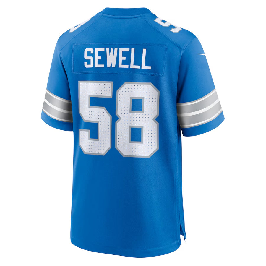 Fenge D.Lions #58 Penei Sewell Player Blue Home Game Stitched Jerseys