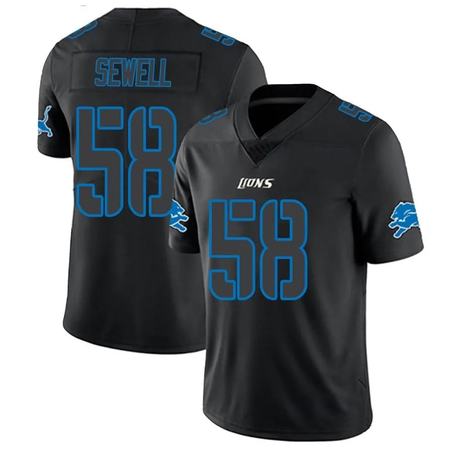 Fenge D.Lions #58 Penei Sewell Player Limited Black Impact Stitched Jerseys