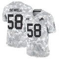 Fenge D.Lions #58 Penei Sewell Player Salute to Service Limited Arctic Camo Stitched Jerseys