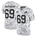 Fenge D.Lions #69 Tate Ratledge Player Arctic Camo Salute To Service Limited Stitched Jerseys