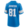 Fenge D.Lions #81 Calvin Johnson Blue Team Retired Game Stitched Jerseys