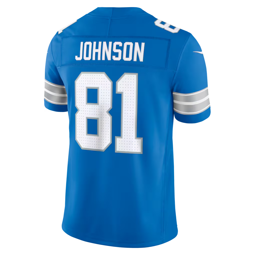 Fenge D.Lions #81 Calvin Johnson Blue Vapor F.U.S.E. Stitched Retired Limited Stitched Jerseys