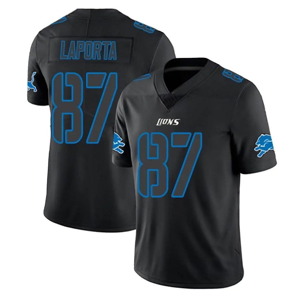 Fenge D.Lions #87 Sam LaPorta Player Black Impact Limited Home Game Stitched Jerseys