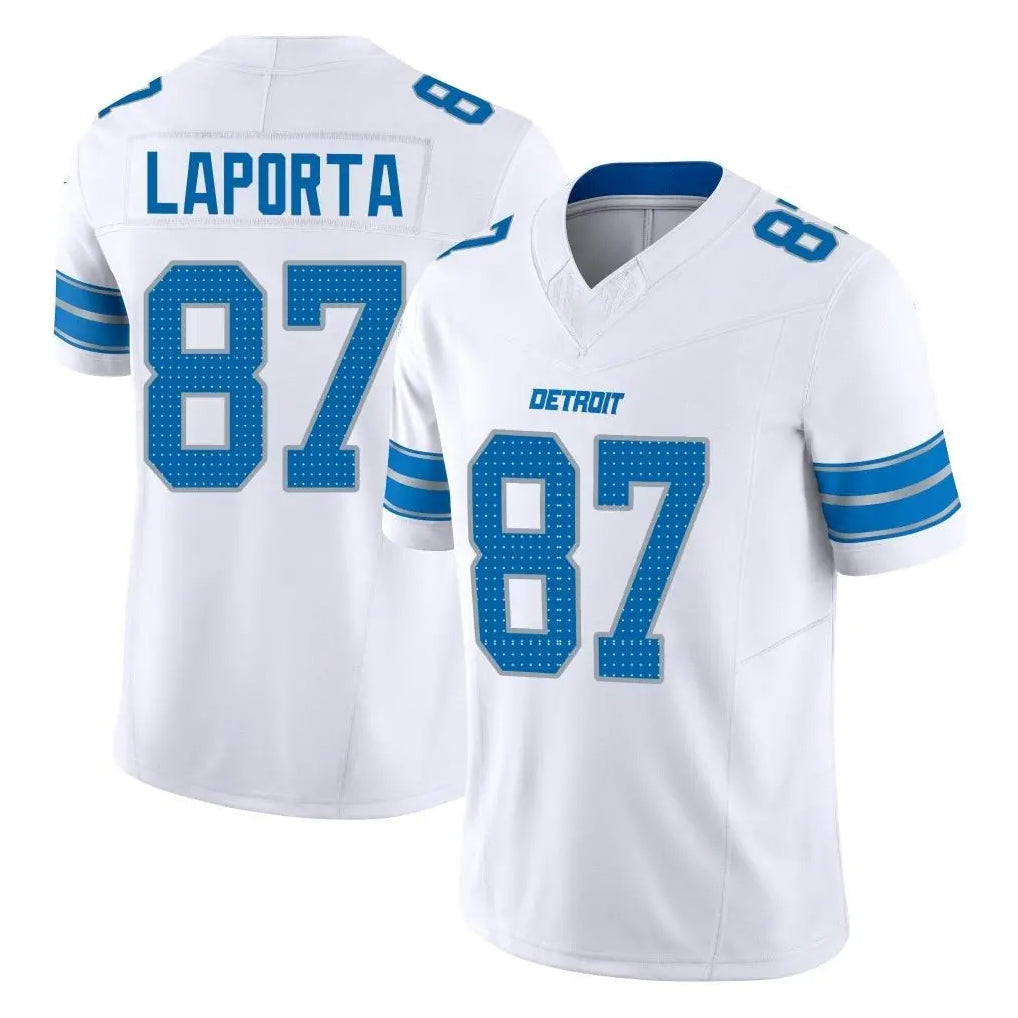 Fenge D.Lions #87 Sam LaPorta Player White Limited Vapor F.U.S.E. Alternate Home Game Stitched Jerseys