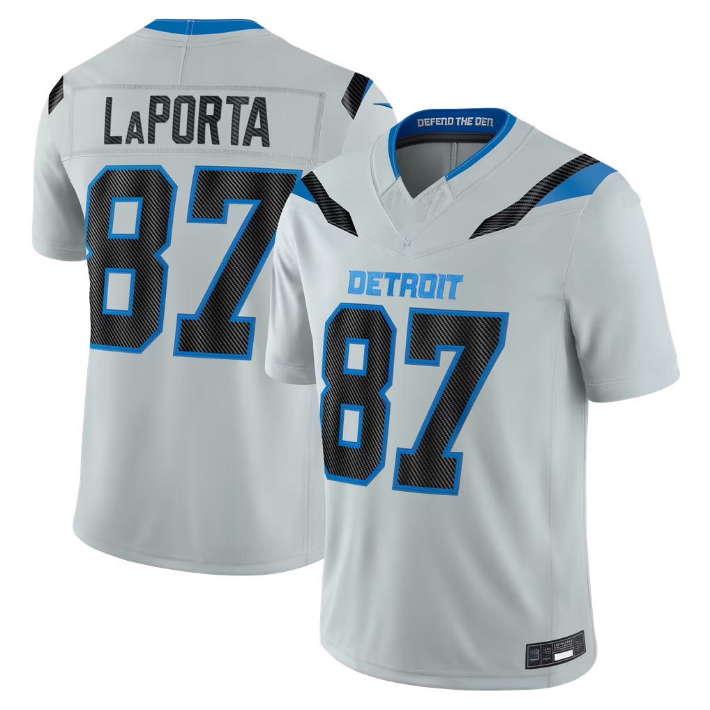 Fenge D.Lions #87 Sam LaPorta Silver 2026 Rivalries Collection Limited Stitched Jerseys