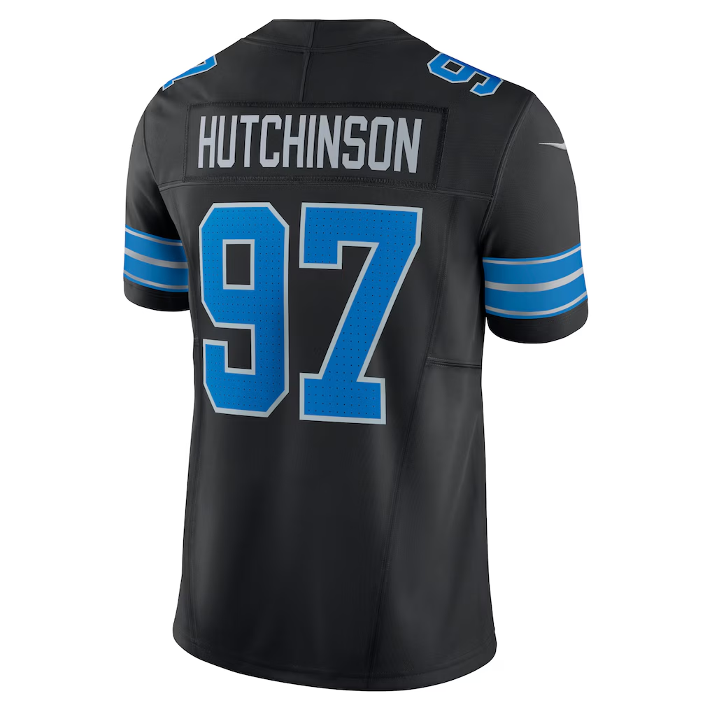 Fenge D.Lions #97 Aidan Hutchinson Black 2nd Alternate Vapor F.U.S.E. Limited Stitched Jerseys