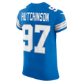 Fenge D.Lions #97 Aidan Hutchinson Blue Team Vapor F.U.S.E. Elite Stitched Jerseys