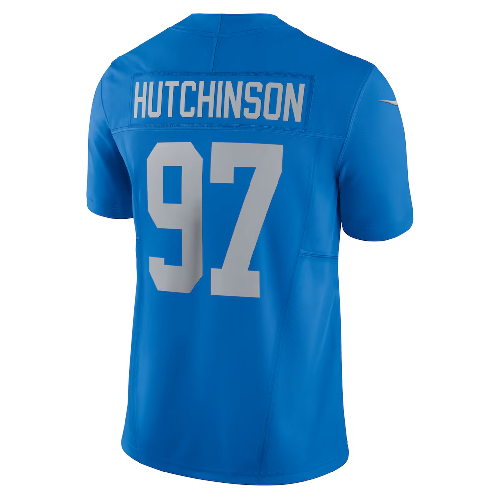 Fenge D.Lions #97 Aidan Hutchinson Blue Vapor F.U.S.E. Alternate Limited Stitched Jerseys