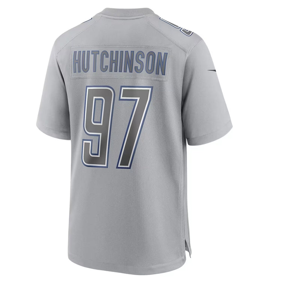 Fenge D.Lions #97 Aidan Hutchinson Player Grey Atmosphere Fashion Stitched Jerseys