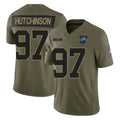 Fenge D.Lions #97 Aidan Hutchinson Player Olive 2025 Salute To Service Limited Home Game Stitched Jerseys