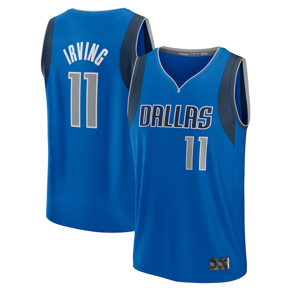 Fenge D.Mavericks #11 Kyrie Irving Blue Fast Break Replica Player Jerseys - Icon Edition