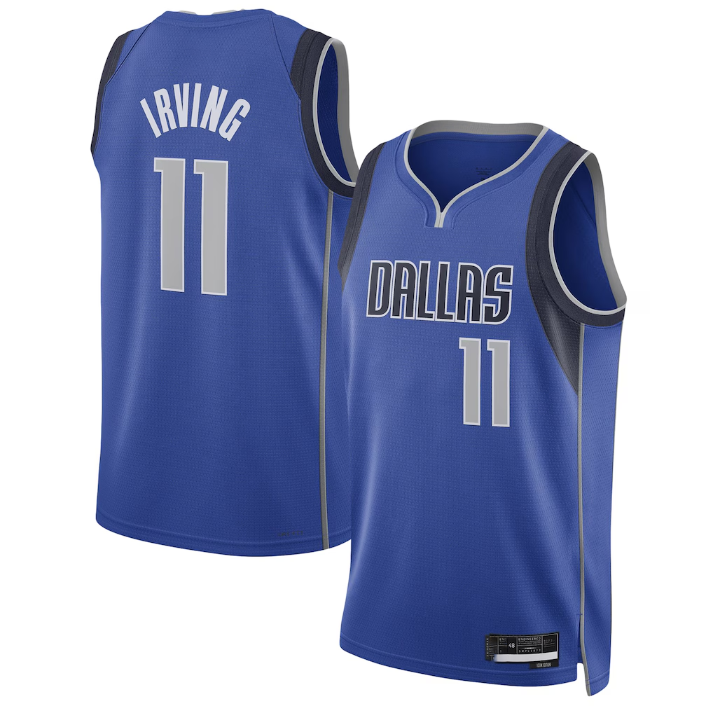 Fenge D.Mavericks #11 Kyrie Irving Blue Swingman Jerseys - Icon Edition