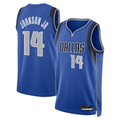 Fenge D.Mavericks #14 Morez Johnson Jr. Blue Icon Swingman Stitched Jerseys