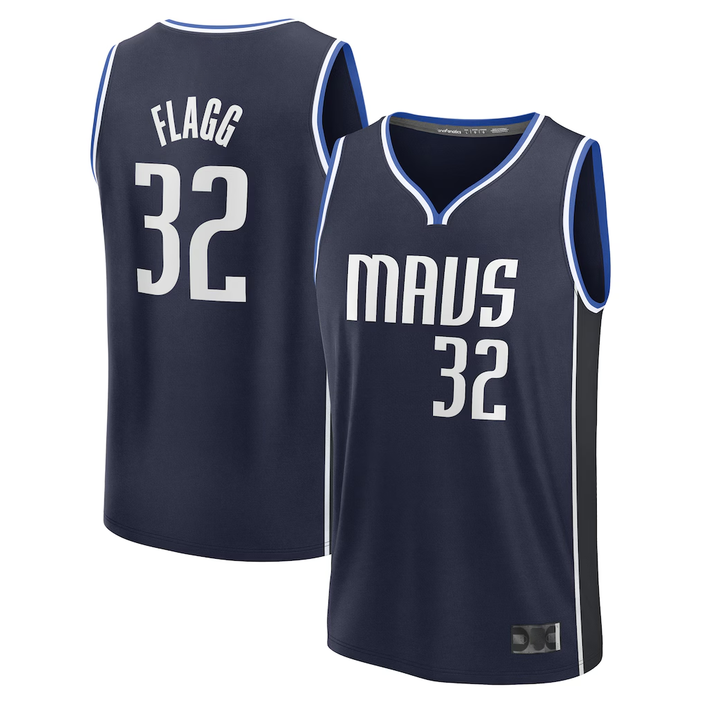 Fenge D.Mavericks #32 Cooper Flagg Navy 2025 Draft First Round Pick Fast Break Replica Jerseys - Statement Edition