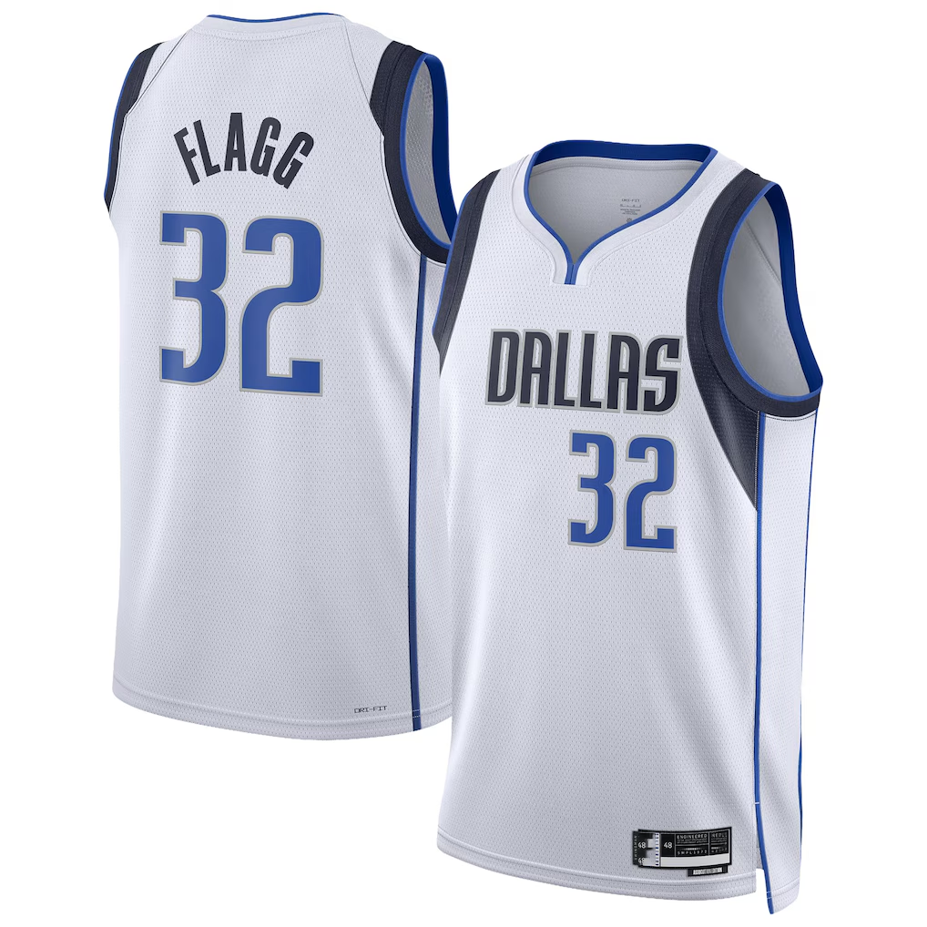 Fenge D.Mavericks #32 Cooper Flagg White Swingman Player Jerseys - Association Edition
