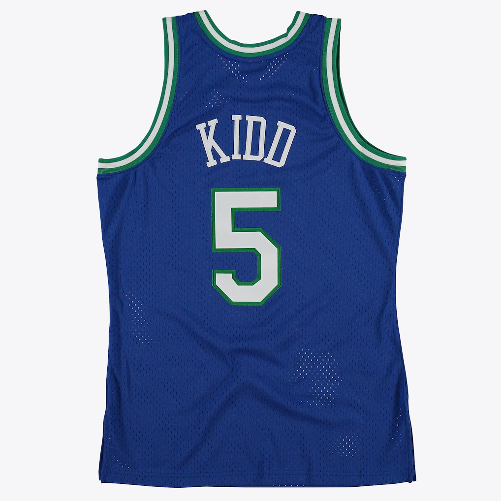 Fenge D.Mavericks #5 Jason Kidd Royal 1997 Hardwood Classics Road Swingman  By Mitchell & Ness Stitched Jerseys