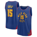 Fenge D.Nuggets #15 Nikola Jokic  Blue Fast Break Replica Player Jerseys - Statement Edition