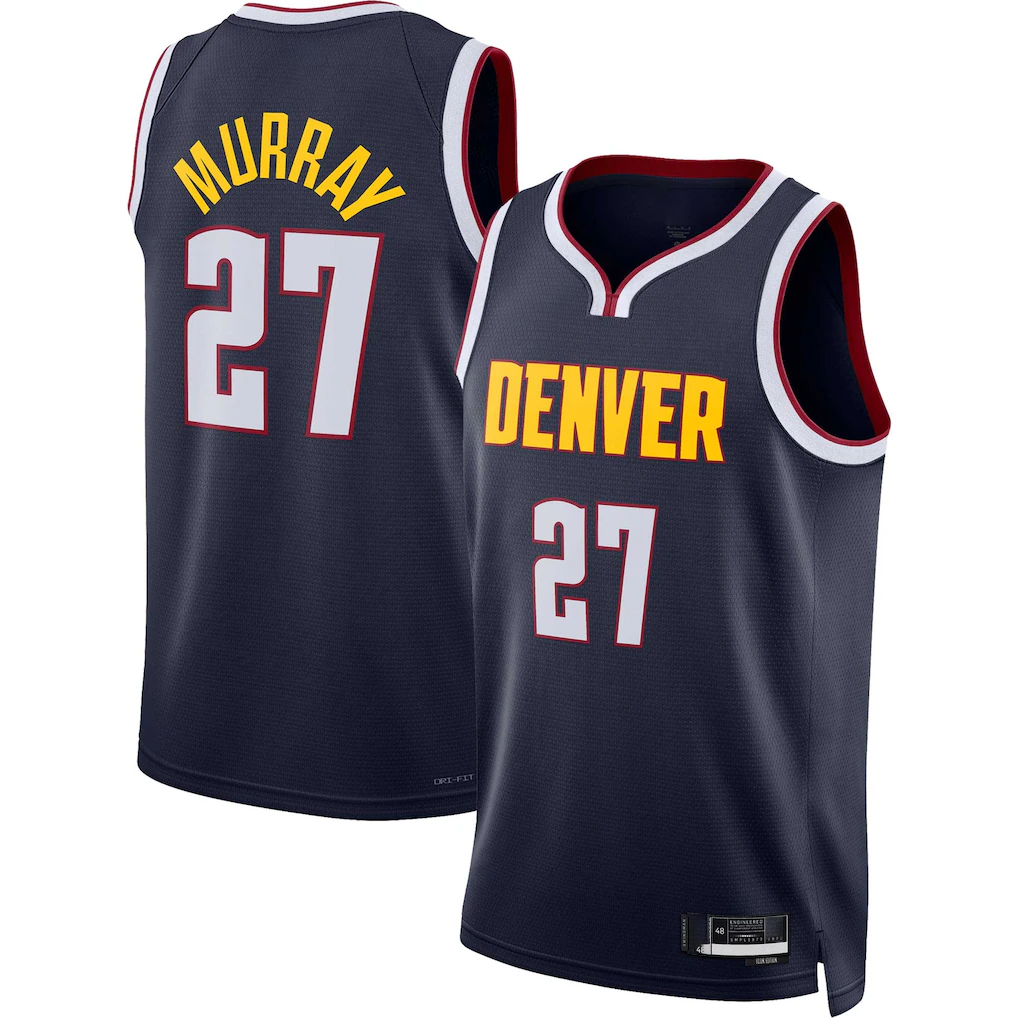 Fenge D.Nuggets #27 Jamal Murray Navy Swingman Jerseys - Icon Edition