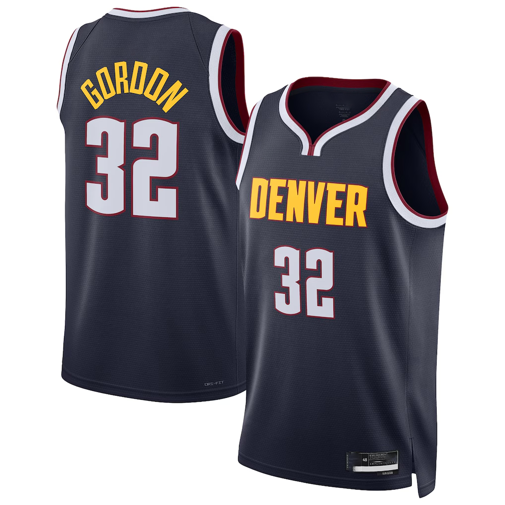 Fenge D.Nuggets #32 Aaron Gordon Navy Swingman Jerseys - Icon Edition