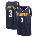 Fenge D.Nuggets #3 Julian Strawther Navy Fast Break Replica Player Jerseys - Icon Edition