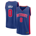Fenge D.Pistons #0 Jalen Duren  Blue Fast Break Replica Jerseys - Icon Edition