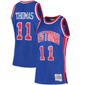 Fenge D.Pistons #11 Isiah Thomas Mitchell & Ness Blue 198889 Hardwood Classics Swingman Jerseys