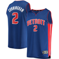 Fenge D.Pistons #2 Cade Cunningham  Blue 2021 Draft First Round Pick Fast Break Replica Jerseys - Icon Edition