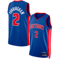 Fenge D.Pistons #2 Cade Cunningham Blue Swingman Jerseys - Icon Edition
