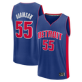 Fenge D.Pistons #55 Duncan Robinson  Blue Fast Break Jerseys - Icon Edition