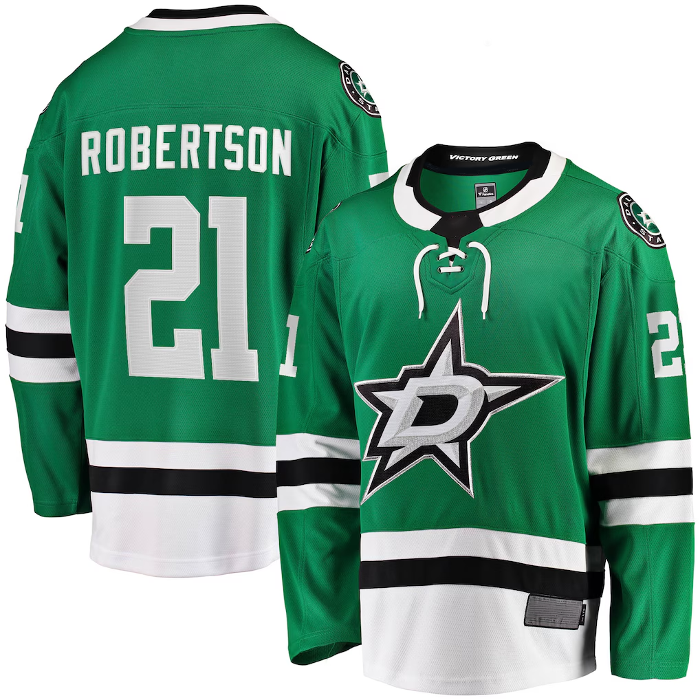Fenge D.Stars #21 Jason Robertson Kelly Green Home Breakaway Replica Jerseys