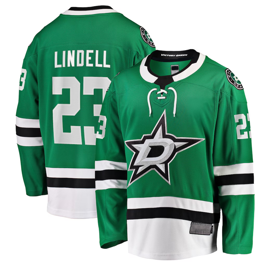Fenge D.Stars #23 Esa Lindell Kelly Green Breakaway Jerseys