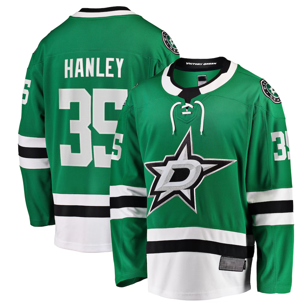 Fenge D.Stars #35 Joel Hanley Kelly Green Breakaway Player Jerseys