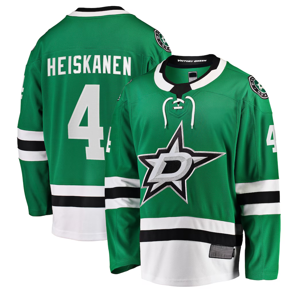 Fenge D.Stars #4 Miro Heiskanen Kelly Green Team Color Breakaway Player Jerseys