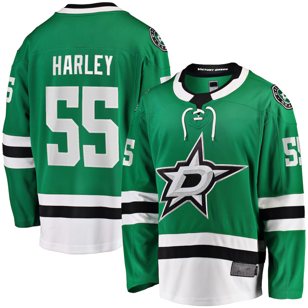 Fenge D.Stars #55 Thomas Harley Kelly Green Home Premier Breakaway Player Jerseys