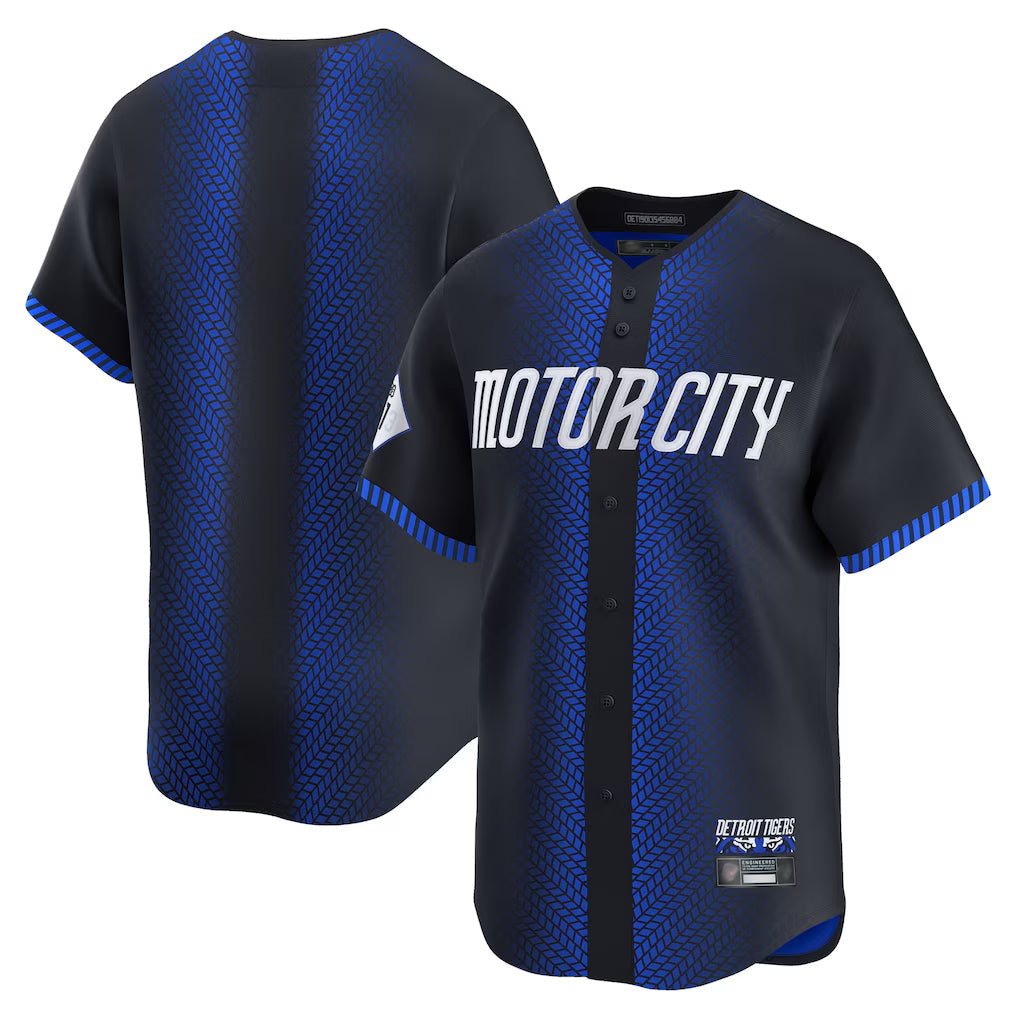 Fenge D.Tigers Navy City Connect Home Limited Blank Player Stitched Jerseys
