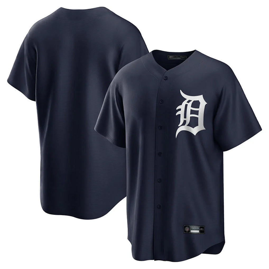 Fenge D.Tigers Navy Game Home Blank Player Stitched Jerseys